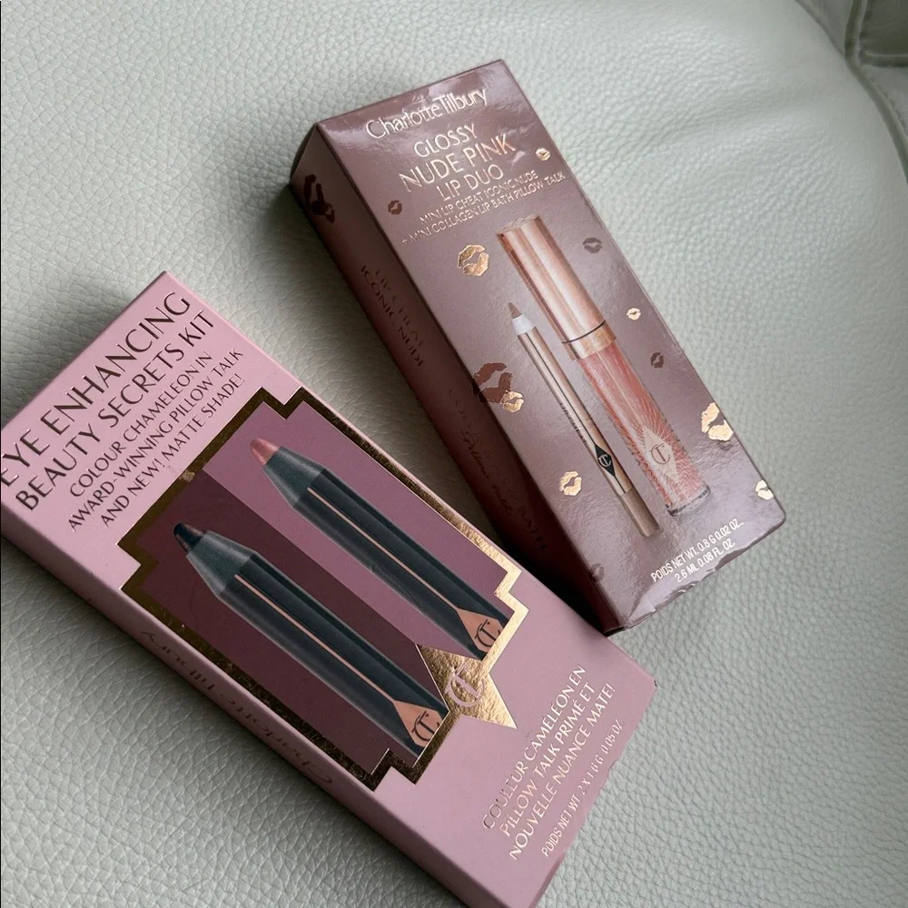 Charlotte Tilbury Eye Enhancing Kit And Nude‎ Pink Glossy Bundle